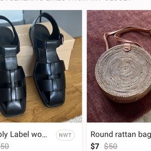 Rattan bag and Assembly Label sandals 39